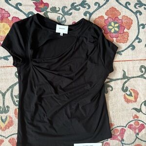 Reformation Black Short Sleeve Tee